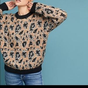Anthropologie Alpaca Intarsia Sweater